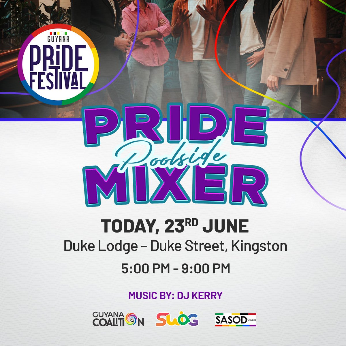 🎶 Pop out and show them‼ We’re mixing it up with DJ Kerry at Duke Lodge’s poolside for Pride Mixer❕🏳‍🌈🏳‍⚧🇬🇾 Special 🌈 cocktails on deck❗🍹🧉🍸 #Pride2025 #GuyanaPrideFestival #GuyanaPride #PrideGuyana #ThePowerOf592Communities