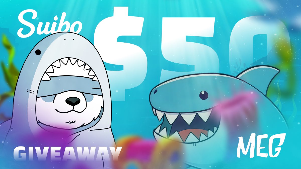 SuiboSui's tweet image. Huge Suibo x @Megalodon_sui Giveaway 🚨

WIN up to 4M $MEG (Over $50) 🪂

Ends in 24 hours, follow both 🦈

Bonus entry rt &amp;amp; drop wallet NOW 👇