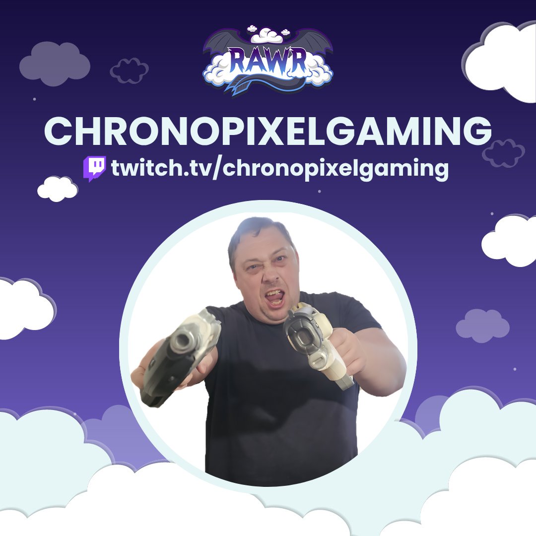 🚨NEW MEMBER ALERT! 🚨
Say hello to @chronopixelgaming – our newest member to our stream team RAWR!

From pixel-perfect plays to retro vibes and chaotic good energy, Chrono’s bringing the hype, heart, and hella fun to the fam! 💜
 ➡️ twitch.tv/chronopixelgam… ✨
#teamrawr