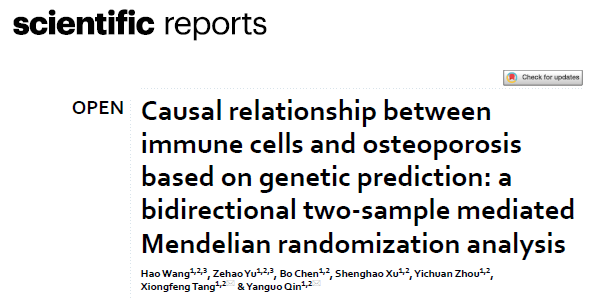 doctorneyro's tweet photo. We demonstrated the causal #relationship between multiple #immunecell #phenotypes and #osteoporosis through a bidirectional #twosample #Mendelianrandomization #MR #analysis.
https://t.co/QehOXGuNJ7 https://t.co/AkD8GqcU9V