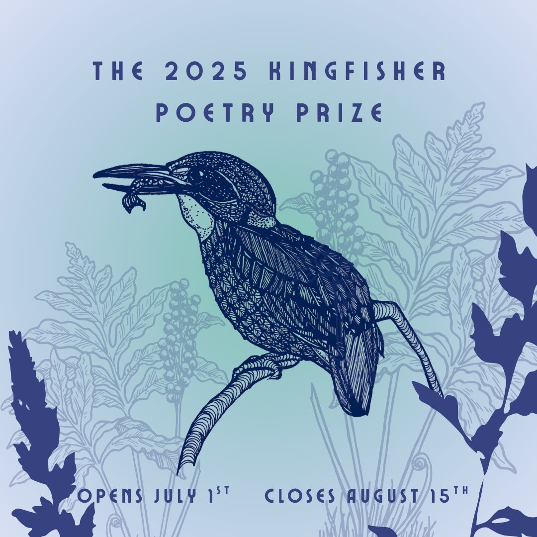 Another Contest Incoming! - mailchi.mp/18a4e34c59c0/p… This year, the 2025 Kingfisher Poetry Prize for short poems will open on July 1st!

#poetrycontest #writingcontest #shortpoems #shortforms #mysterystories