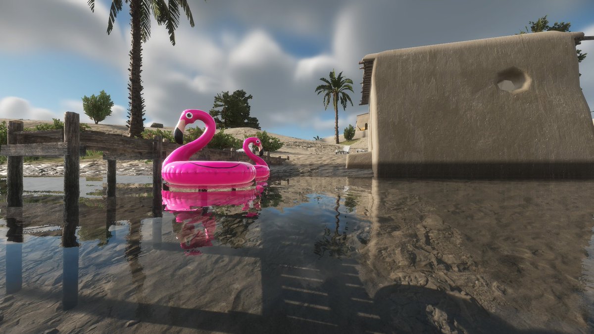 After a gruesome fight with the Taliban cool off in on of their ponds featuring bright pink Flamingo floats! <a href="/ArmaPlatform/">Arma Platform</a> <a href="/bohemiainteract/">Bohemia Interactive</a> #arma #ArmaReforger #milsim BROTHERS IN ARMA