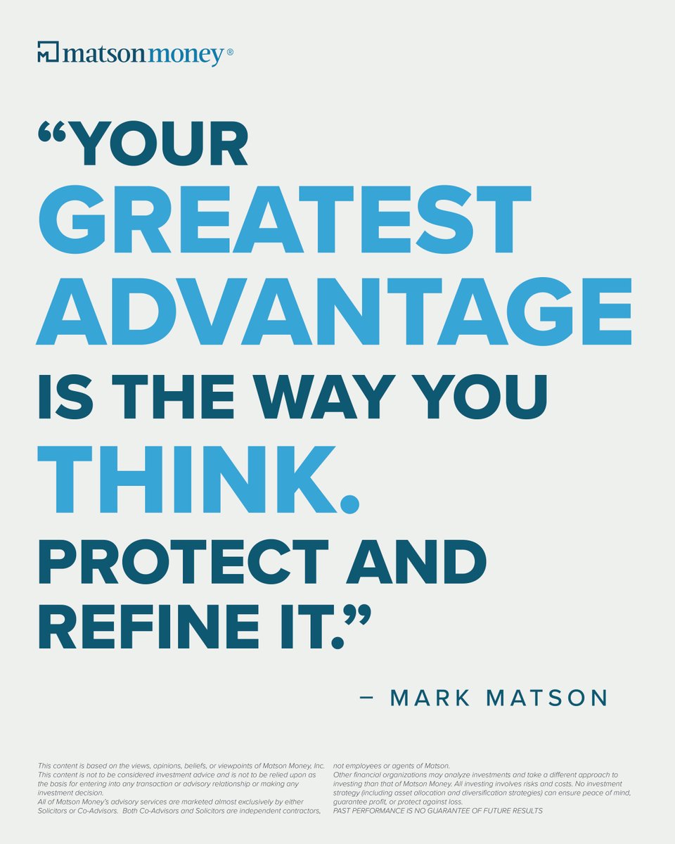 MatsonMoney's tweet image. The most powerful asset you have isn't what you own—it's how you think, and it's worth investing in every day. #InvstorEducation #Mindset #Leadership