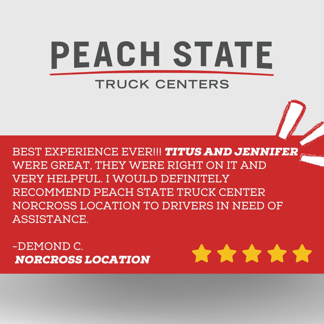 Looking for reliable, responsive service? The team at our Norcross location is here to help keep you moving. Whether you're facing a breakdown or just need a hand, count on Peach State Truck Centers to deliver top-notch support when it matters most.

#PeachStateTruckCenters