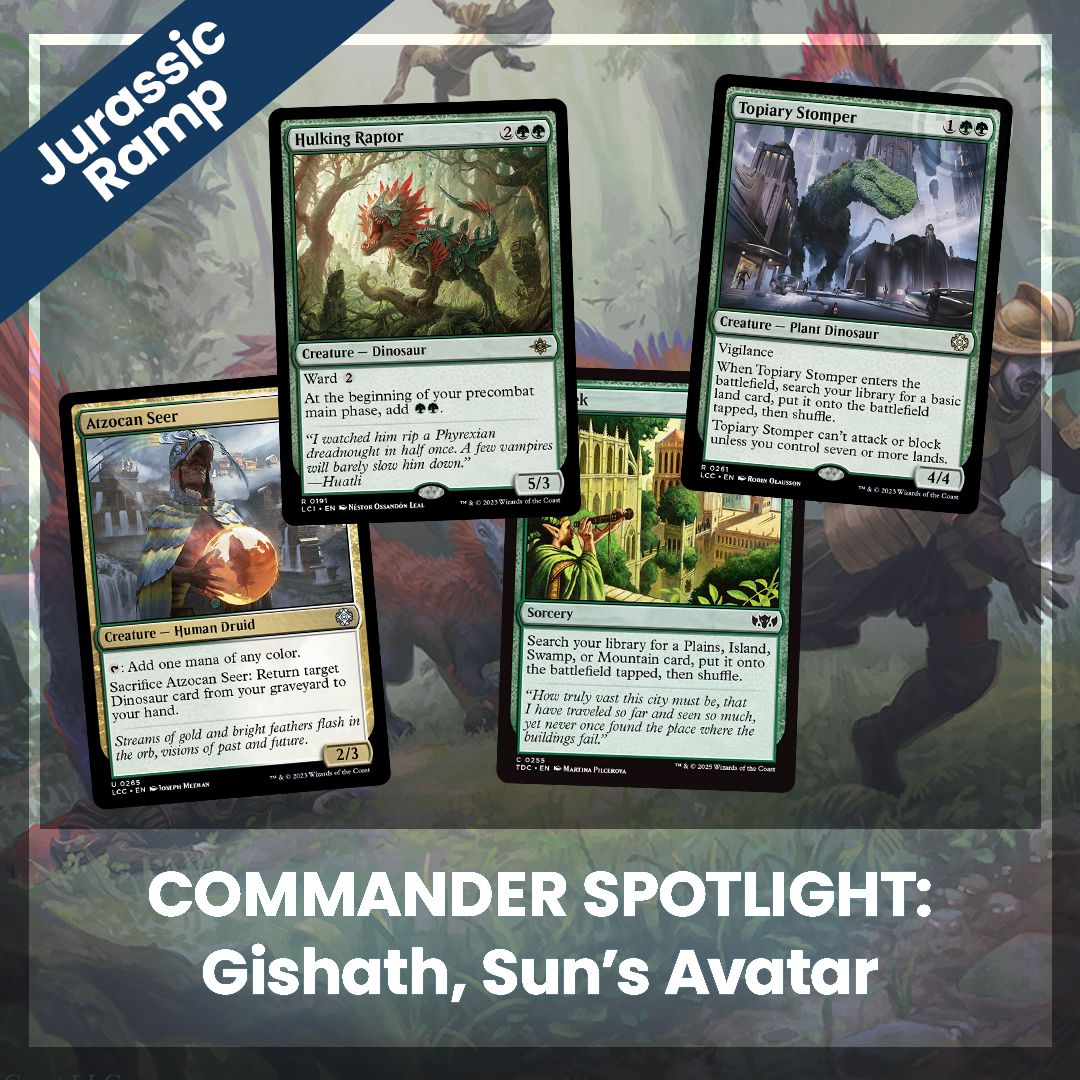 Gishath doesn't work without LOTS of ramp in the deck! Here's some of the ramp we recommend for our Commander Spotlight this month! What would you cut or include in your version of this deck?
bit.ly/40dqNNC