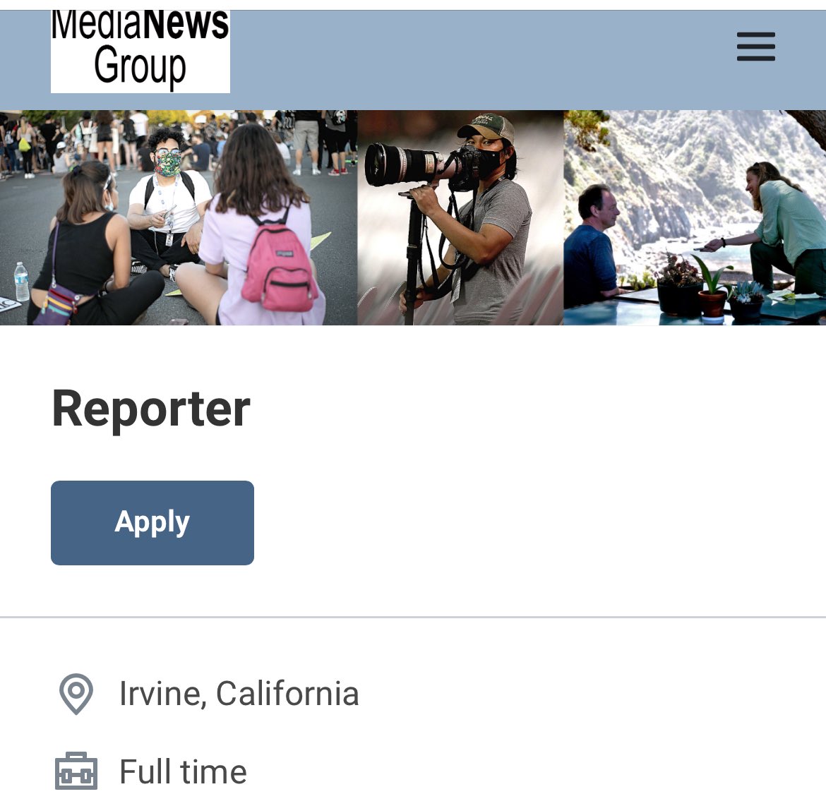 We at the <a href="/ocregister/">O.C. Register</a>  have an opening for a reporter to join our terrific OC local news team. Check out the position if you’re interested or know someone who’s looking. #journalismjobs 
myworkdaycenter.wd5.myworkdayjobs.com/MNG/job/Irvine…