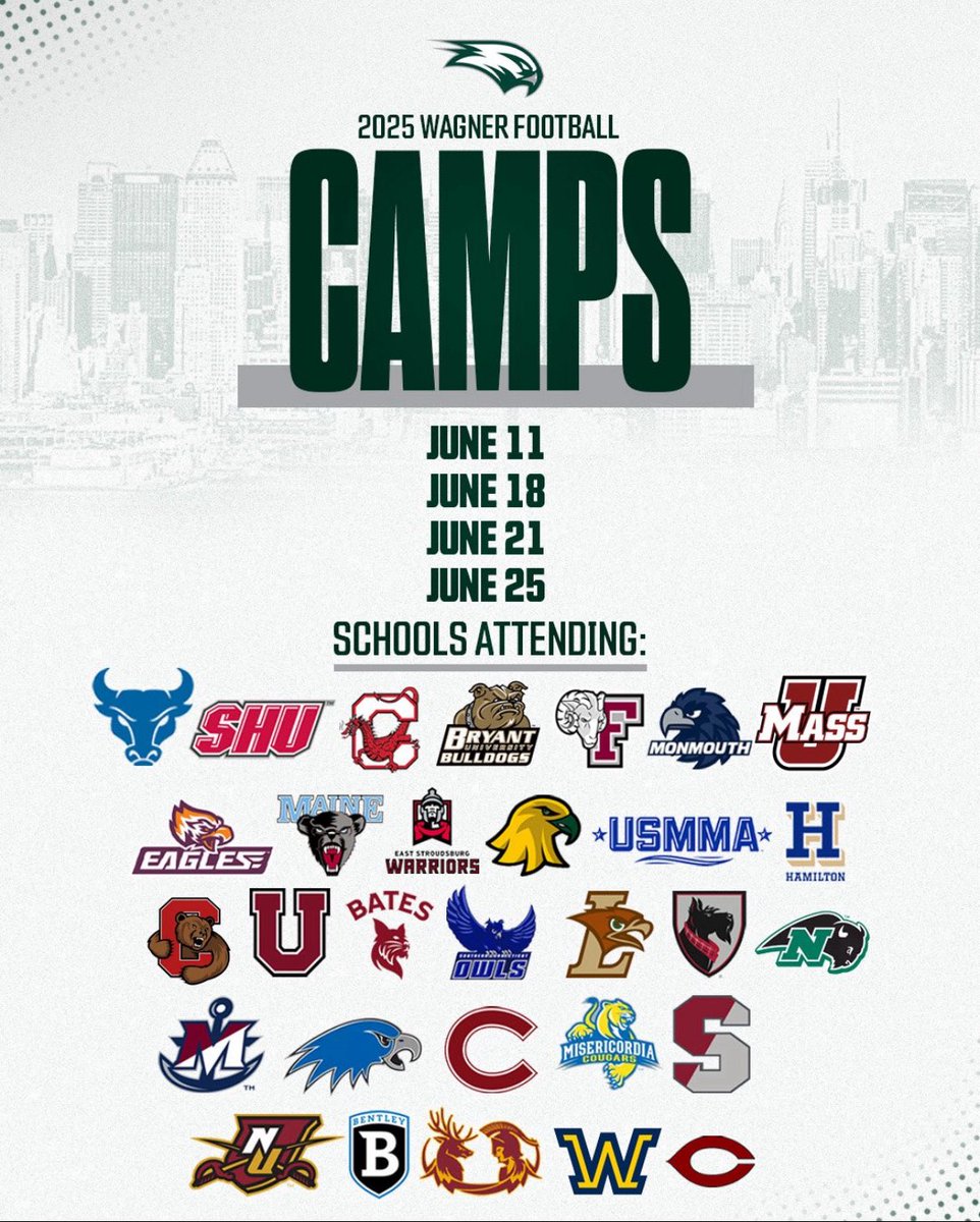Santiago Flores (@sflores_fb) on Twitter photo I am looking forward to showcasing my talents at the Wagner football camp on June 25th.
<a href="/mhsmustangsfb/">mustangsfootball</a> <a href="/reid_stapp/">Reid Stapp</a>
<a href="/Wagner_Football/">Wagner College Football</a> <a href="/tommasella/">Tom Masella</a> <a href="/Jmunce30/">Coach Jim Munson</a> I am looking forward to showcasing my talents at the Wagner football camp on June 25th.
<a href="/mhsmustangsfb/">mustangsfootball</a> <a href="/reid_stapp/">Reid Stapp</a>
<a href="/Wagner_Football/">Wagner College Football</a> <a href="/tommasella/">Tom Masella</a> <a href="/Jmunce30/">Coach Jim Munson</a>
