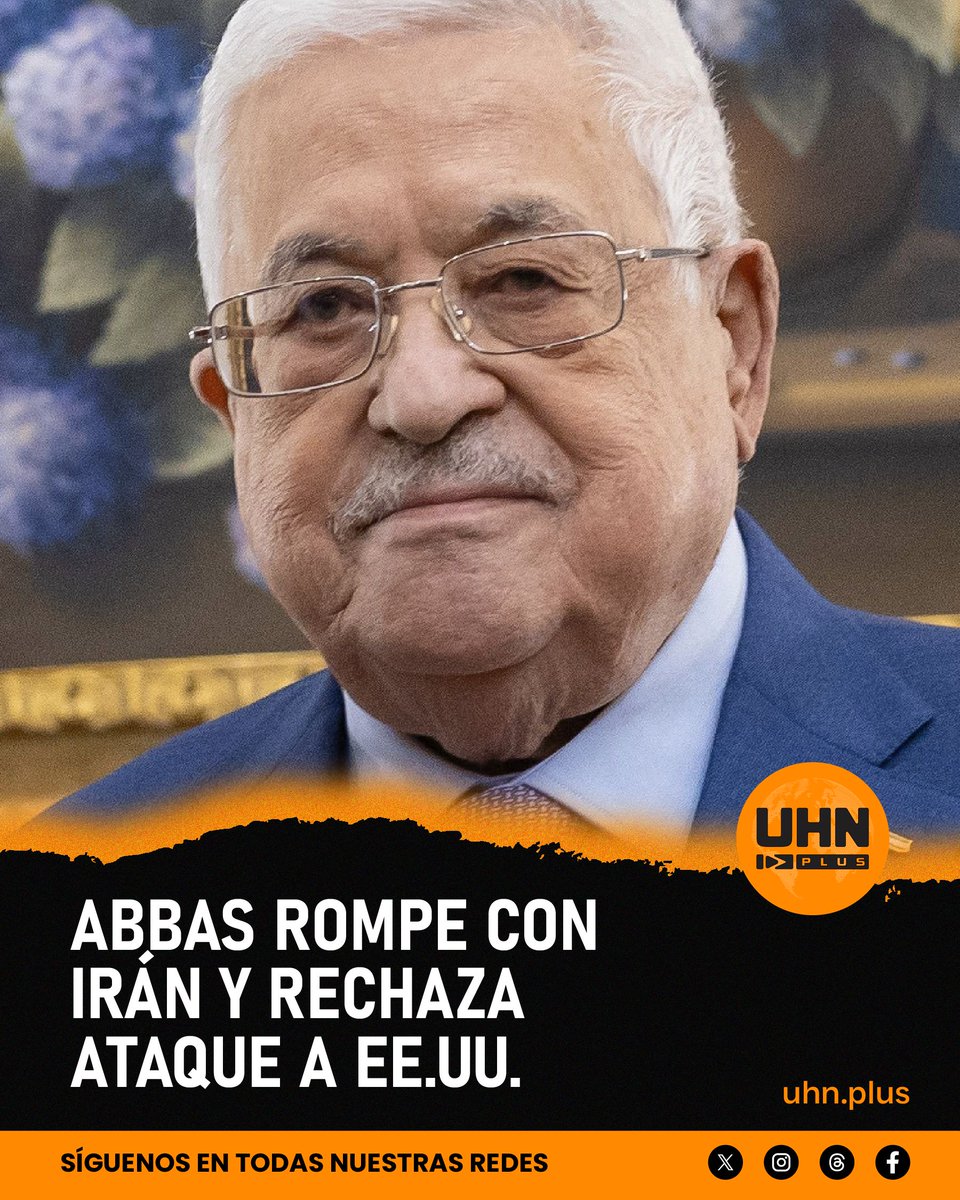 ÚLTIMA HORA — El presidente de la Autoridad Palestina, Mahmoud Abbas, condena el ataque con misiles de Irán contra la base estadounidense Al Udeid en Qatar.