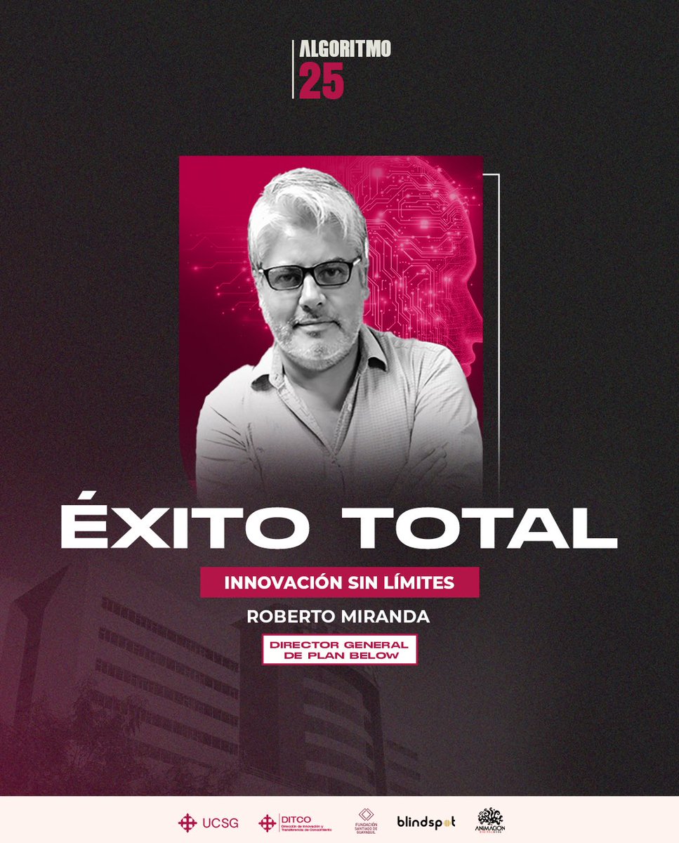 algoritmoucsg's tweet image. 🤩 ¡Éxito total en este webinar exclusivo con Roberto Miranda!

🎟️ No te olvides de adquirir tus entradas en Ticket Show o en el piso 10 del edificio de Posgrado UCSG.

#Algoritmo25 #FuturoTech #IA #TransformaciónDigital #Innovación #Emprendimiento #UCSG