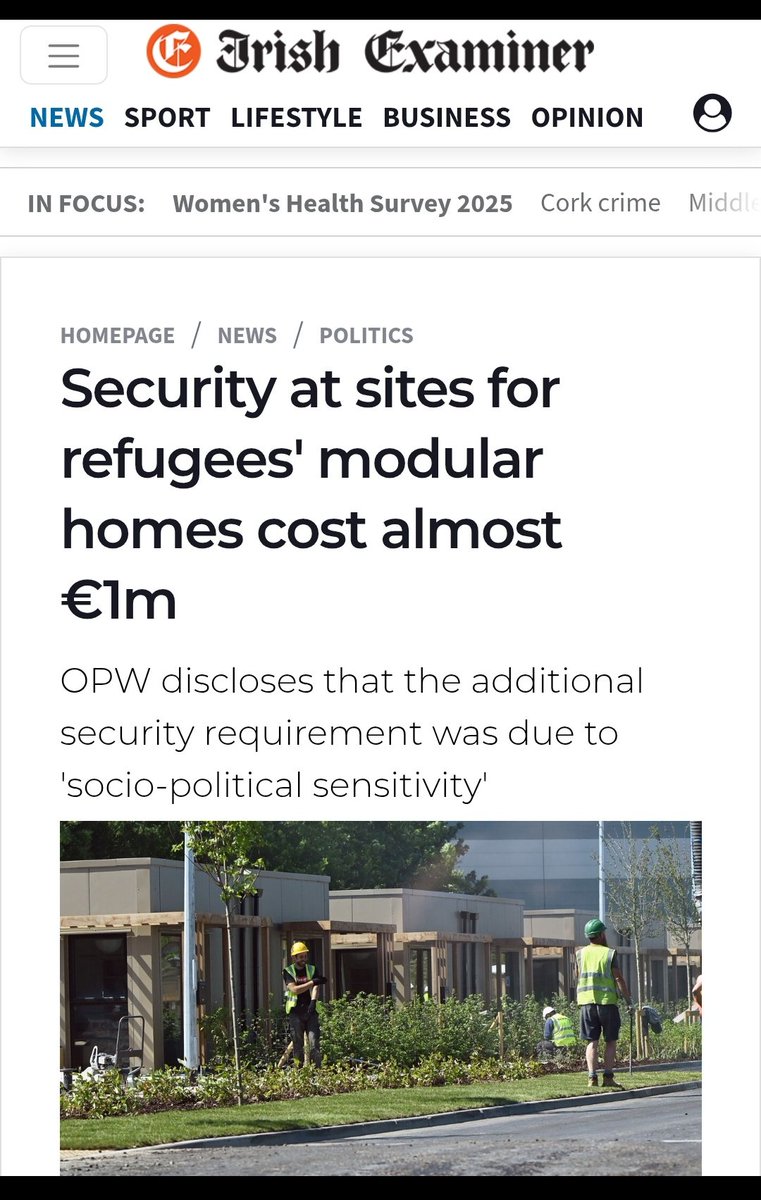 Almost €1m was spent on enhanced security at six sites for modular houses for Ukrainian refugees, OPW documents reveal.  Meanwhile Irish homelessness hits another record, with 15,500 people in emergency accommodation.  The State do NOT serve the interests of the Irish people.