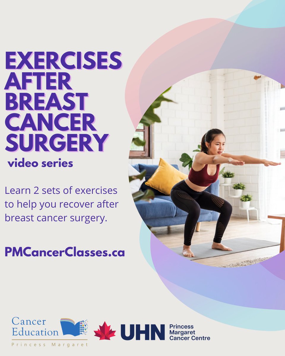 PMCancerEdu's tweet image. Having breast cancer surgery? Learn 2 sets of exercises to do afterwards to help you recover. pmcancerclasses.ca/course/view.ph…