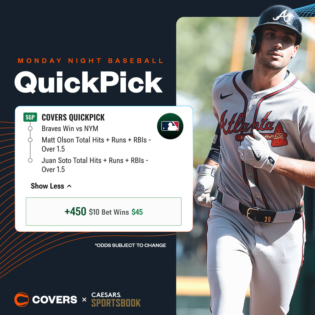 Covers (@covers) on Twitter photo 💰 <a href="/CaesarsSports/">Caesars Sportsbook</a> Monday MLB Betting Hub 💰
🆓 Free Picks: covers.com/picks/mlb
⚾️ ATL vs NYM: covers.com/mlb/braves-vs-…
⚾️ NYY vs CIN: covers.com/mlb/yankees-vs…
📊 Prop Projections: covers.com/sport/baseball…
⭐️ Bet Now w/ <a href="/CaesarsSports/">Caesars Sportsbook</a>: caesars.com/sportsbook-and… 💰 <a href="/CaesarsSports/">Caesars Sportsbook</a> Monday MLB Betting Hub 💰
🆓 Free Picks: covers.com/picks/mlb
⚾️ ATL vs NYM: covers.com/mlb/braves-vs-…
⚾️ NYY vs CIN: covers.com/mlb/yankees-vs…
📊 Prop Projections: covers.com/sport/baseball…
⭐️ Bet Now w/ <a href="/CaesarsSports/">Caesars Sportsbook</a>: caesars.com/sportsbook-and…