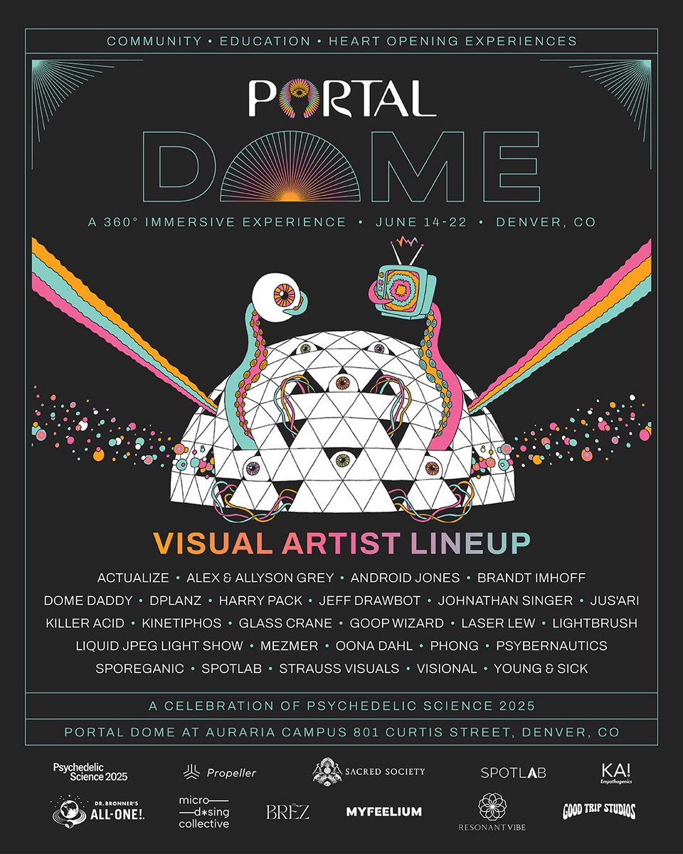 Still waking up from the dream that was Portal Dome! Lightbrush is honored to have co-curated such an incredible lineup of visual artists with <a href="/youaretheportal/">PORTAL</a> SpotLab Live and Aether Immersive. We completed over 40 dome shows in 9 days, and couldn’t have done it without the epic