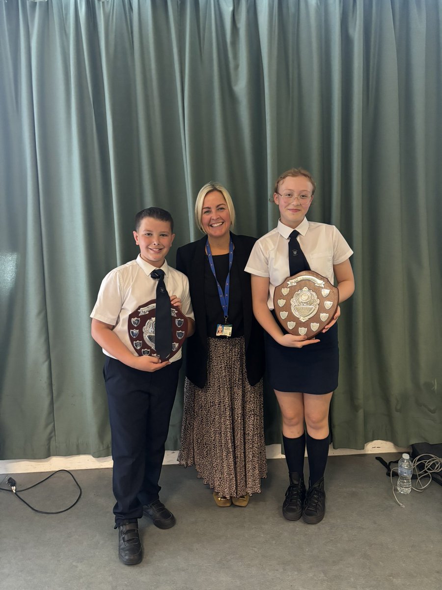 A huge well done  R and M in Primary 7 who were awarded the Canon Mallon shield this year. It was lovely to hear the many reasons they are both worthy winners.They have  been an asset to our school and we are so proud of you both!💫