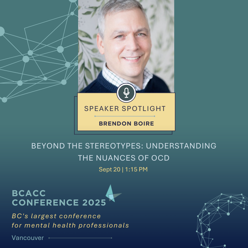 bccounsellors's tweet image. Brendon Boire, MA, RCC, is the founder of New Heights OCD & Anxiety, a specialty clinic dedicated to providing evidence-based treatment for individuals suffering from Obsessive Compulsive Disorder (OCD) and related disorders.
REGISTER – conference.bcacc.ca
#BCACC2025