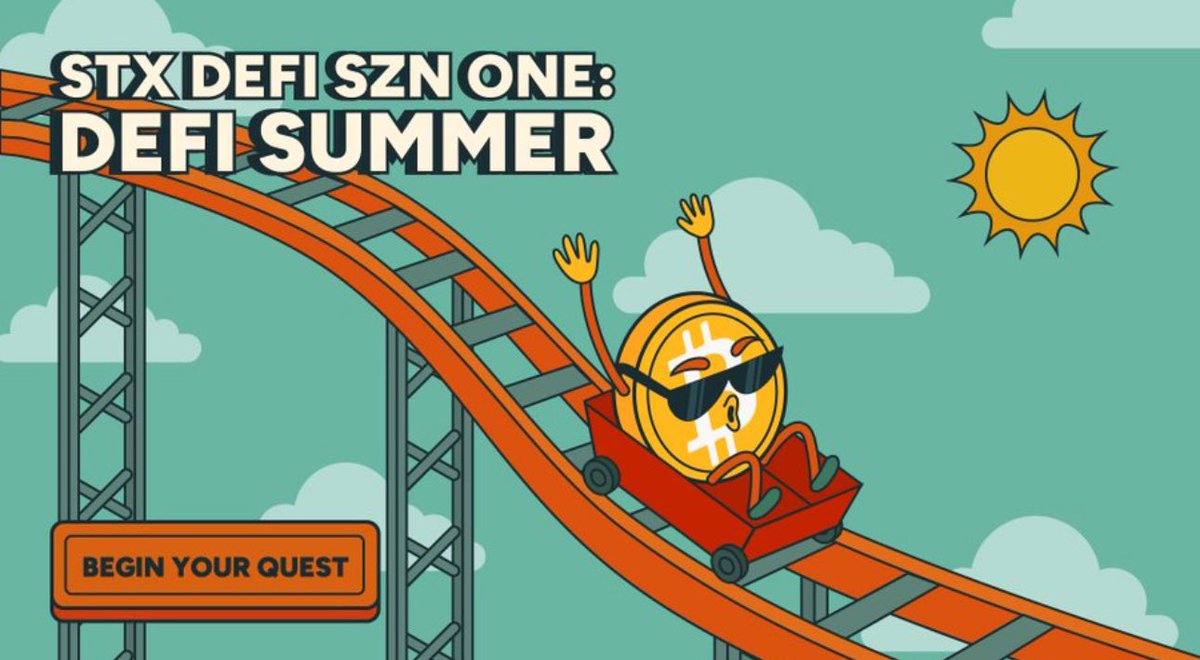 Yaaaay! It’s DeFi Summer on <a href="/Stacks/">stacks.btc</a> 🔥

Together with <a href="/zealy_io/">Zealy</a>, Stacks is dropping 50,000 STX for the community to grab!

Yes, 50K STX and the best part?

We’re still super early 🟧

Let’s claim our share from this massive drop.

Click the link in my bio for all the details 👇
