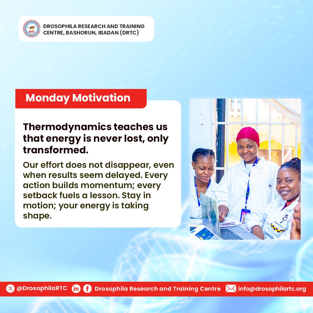 DrosophilaRTC's tweet image. Motivation ✨📷
#bioinformatics #molecularbiology #Motivation #Research #lab #gradschool #drosophila #drosophilaresearch #modelorganisms #cellbiology #genetics #dna #mutation #genes #biomedical #STEM #sciences #MondayMotivaton