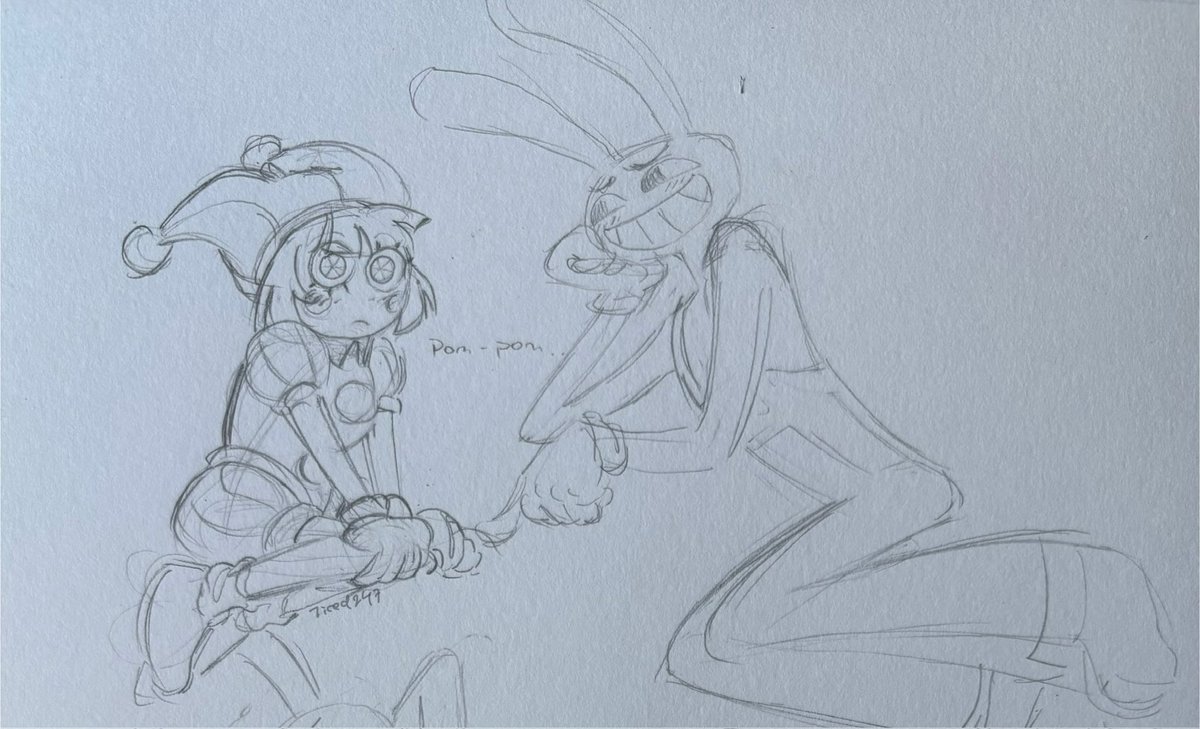 Jester Lady and her asshole boyfriend Rabbit Guy (I don’t know I’ve never seen the show /j)
#TheAmazingDigitalCircus #jaxpomni #funnybunny