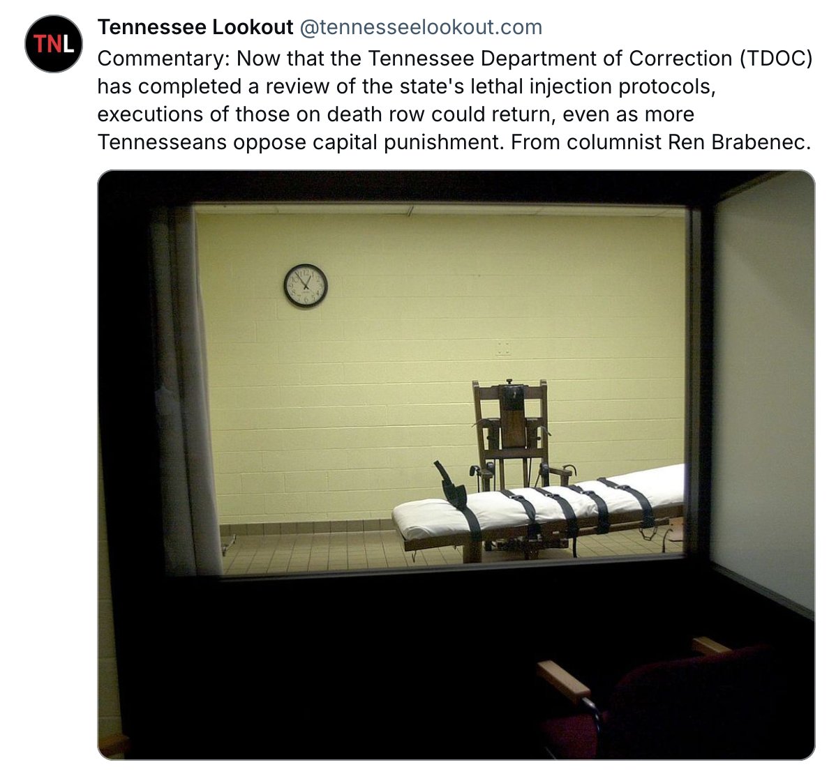 RenBrabenec's tweet image. From racial profiling to bringing back the death penalty, Tennessee continues to fail its human rights mandate. Check out my @TNLookout column for nuanced perspectives on state policy that folks from all sides of the aisle can find common ground on.
tennesseelookout.com/author/ren-bra…