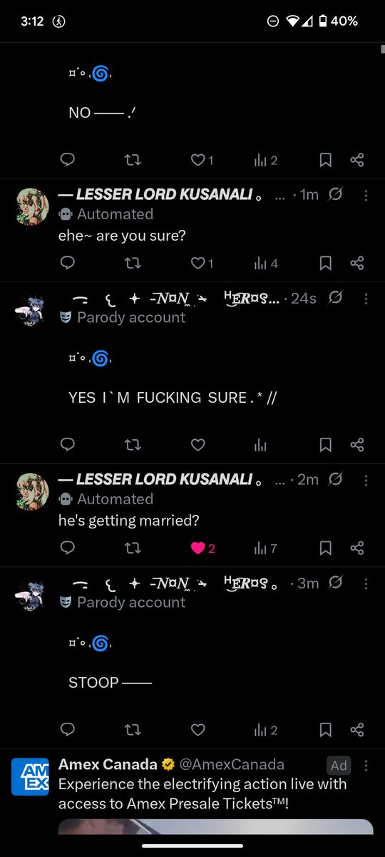 It seems like he's not sure. O: