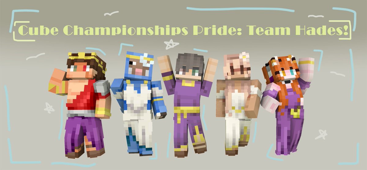Cube Championship Pride: Team hades skins!!!!! I'm so excited to cook in this event with these beautiful skins :3 Graphic by me ofc!