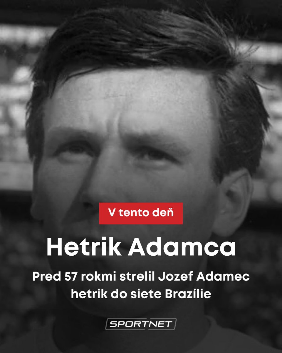 sportnet_sk's tweet photo. 🔥 Dnes je to presne 57 rokov!
Jozef Adamec sa 23. júna 1968 navždy zapísal do histórie – v drese Československa strelil hetrik Brazílii 🇨🇿⚽🇧🇷
#JozefAdamec #hetrik #Brazília #história #futbal #Československo #sportnet #football https://t.co/Ef5tJCEtJV