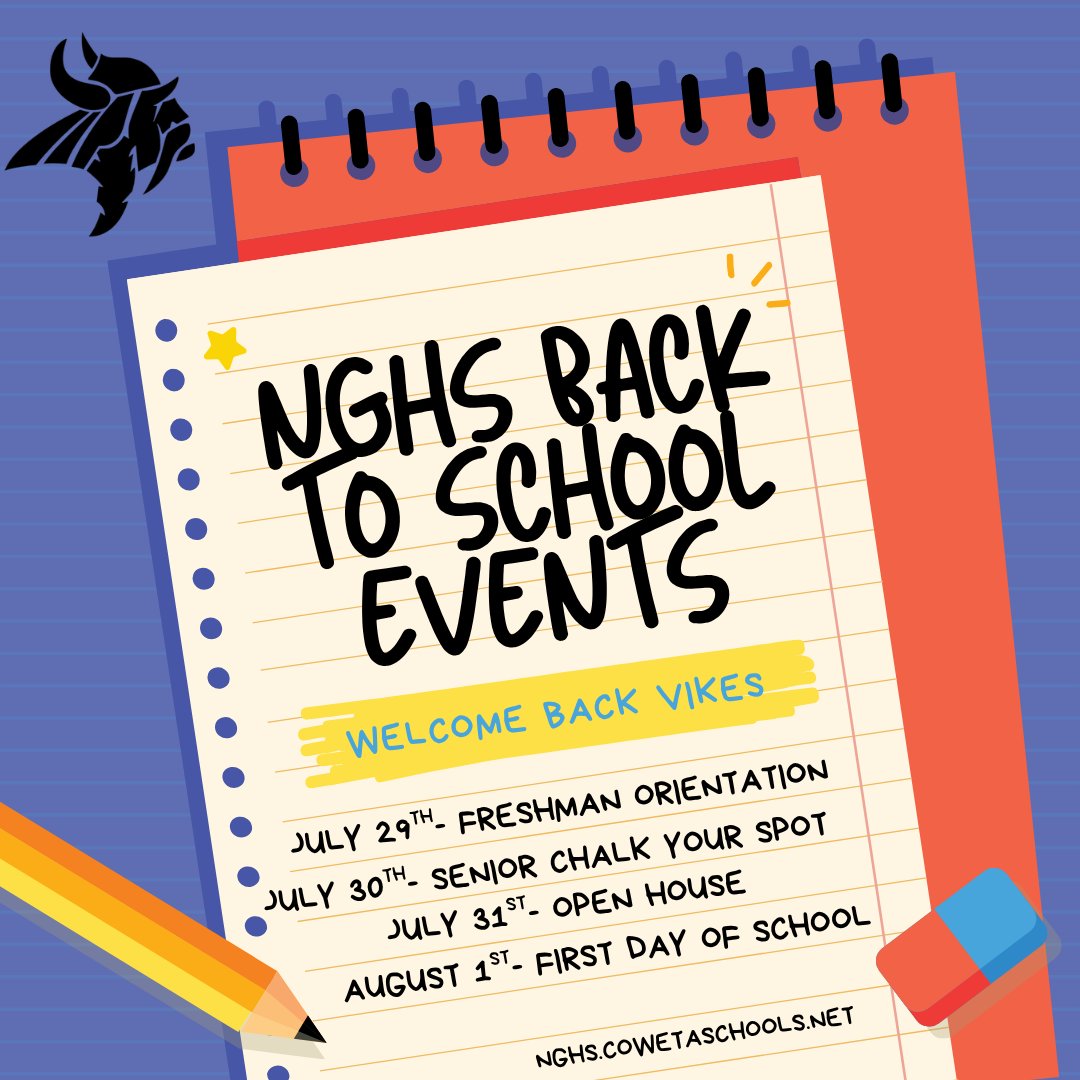 Make sure to mark your calendar for our back-to-school events! More info to follow. Can't wait to kick off another great year!