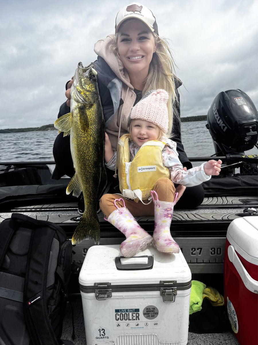 I took my 2 year old daughter and mom on a boat-in walleye adventure at Camp Lake St. Joseph in Ontario! This is a tag only lake, so gets very minimal fishing pressure. We are 2 hours in of fishing with 35+ fish. Last nights guests even hooked a 31” off the dock. I love it here.