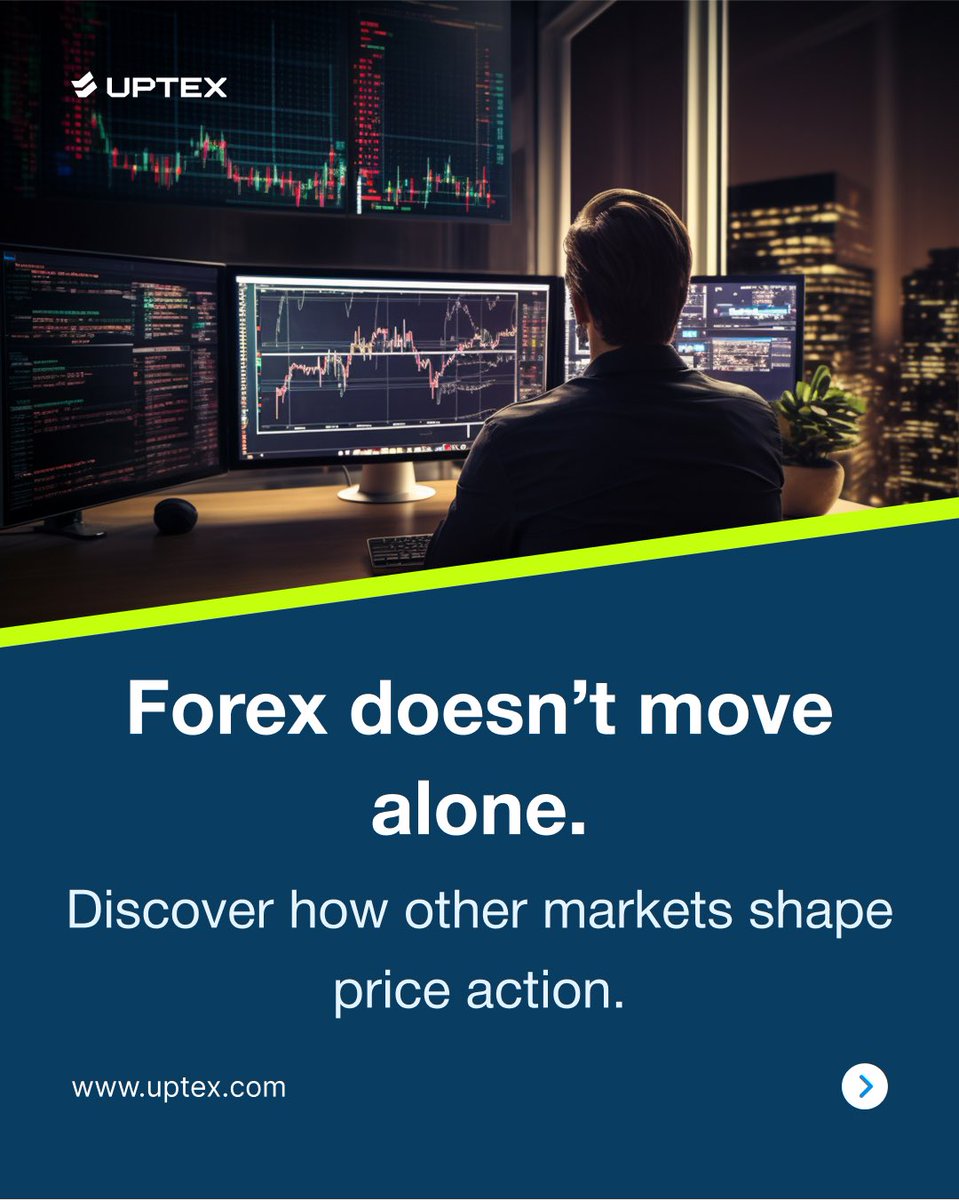 UptexForex's tweet photo. Markets don’t move in isolation.
 Gold, oil, stocks; everything connects.
 Learn to trade smarter with intermarket insight.
 #IntermarketAnalysis #ForexStrategy #GlobalMarkets #ForexEducation https://t.co/S3j678hzv6