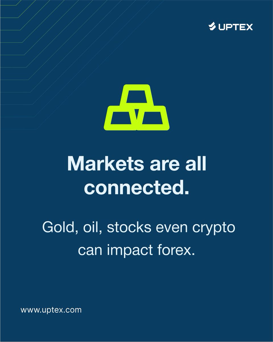 UptexForex's tweet photo. Markets don’t move in isolation.
 Gold, oil, stocks; everything connects.
 Learn to trade smarter with intermarket insight.
 #IntermarketAnalysis #ForexStrategy #GlobalMarkets #ForexEducation https://t.co/S3j678hzv6