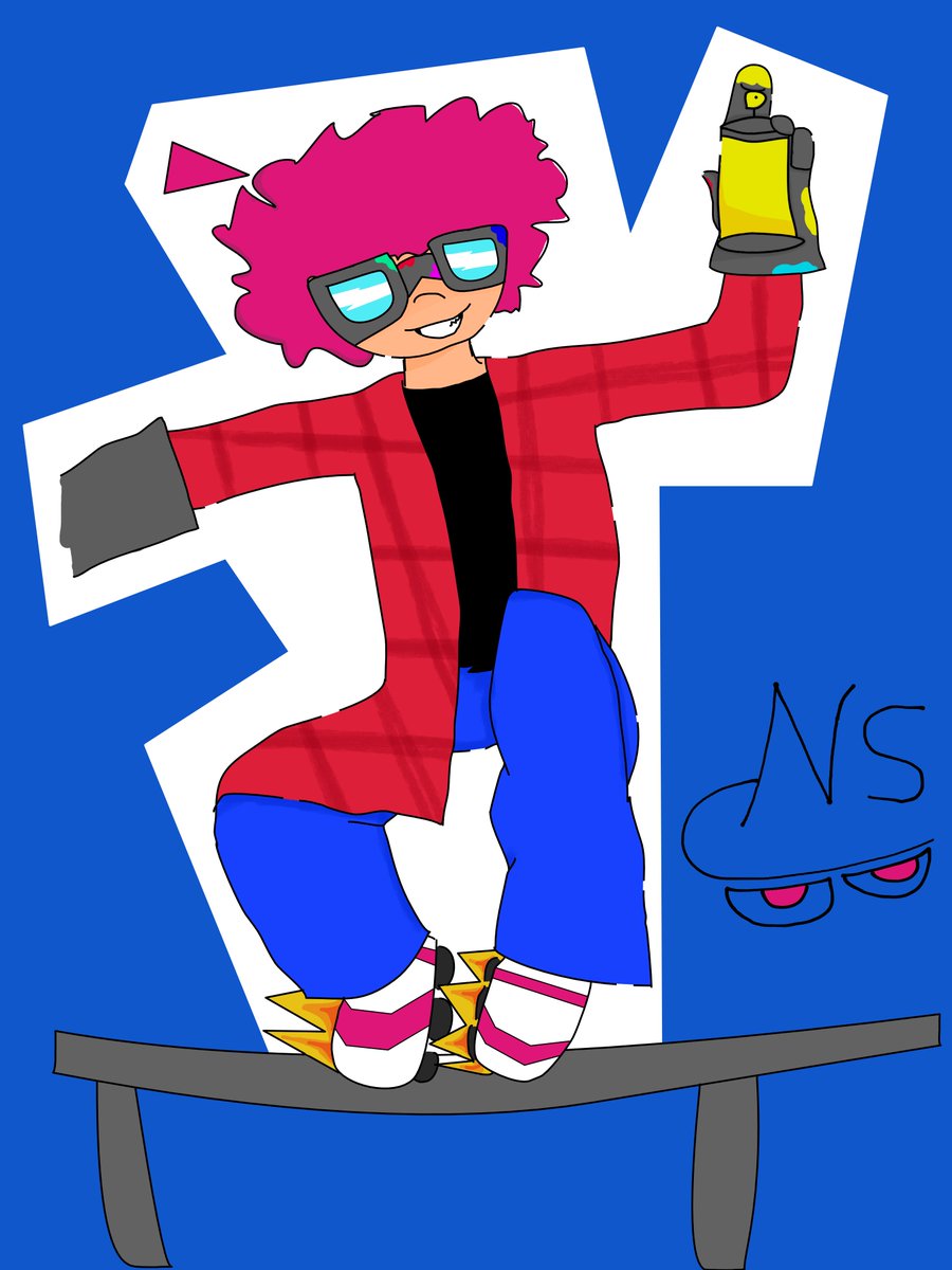 nikkogamer3's tweet photo. #arte #digitalarts #JetSetRadioFuture #bombrush picha por ai deve ser foda de mais (bate em policial tmb) https://t.co/Kn6I6b380c