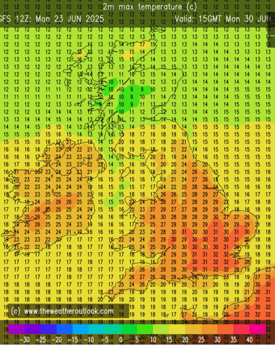 DaveThroup's tweet photo. Signs that the heat may return to southern areas early next week. https://t.co/QaMYkOmfH8