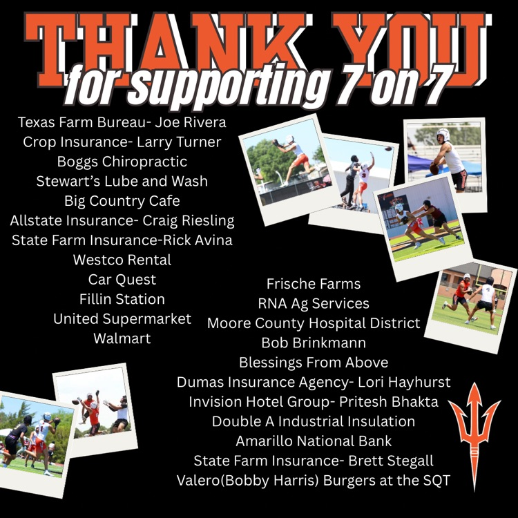 Thank you to everyone who supported Dumas 7-on-7 — from the smallest donation to the largest. Every dollar, share, and show of support made a difference. We couldn’t do it without you! 🧡🏈 #Dumas7on7 #CommunityStrong