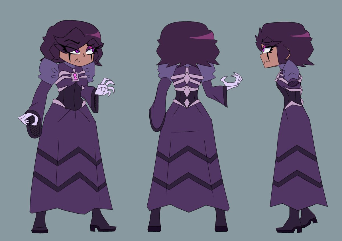 Linda modelsheet 💜🐈‍⬛
#oc #Indieanimation #animation  #witch