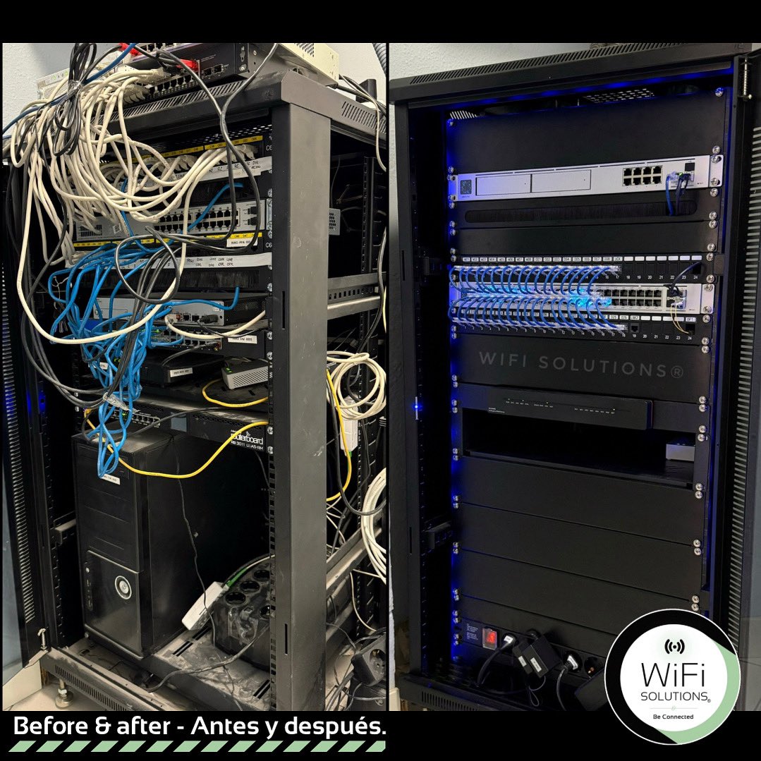WiFi Solutions® (@wifisolutionses) on Twitter photo Before & after with full UniFi <a href="/Ubiquiti/">Ubiquiti Inc</a> upgrade!
¡Un antes y un después con actualización completa a UniFi!
#unifi #wifi #wifisolutions #ubiquiti #telecom #ubiquiti #rack #fluke Before & after with full UniFi <a href="/Ubiquiti/">Ubiquiti Inc</a> upgrade!
¡Un antes y un después con actualización completa a UniFi!
#unifi #wifi #wifisolutions #ubiquiti #telecom #ubiquiti #rack #fluke
