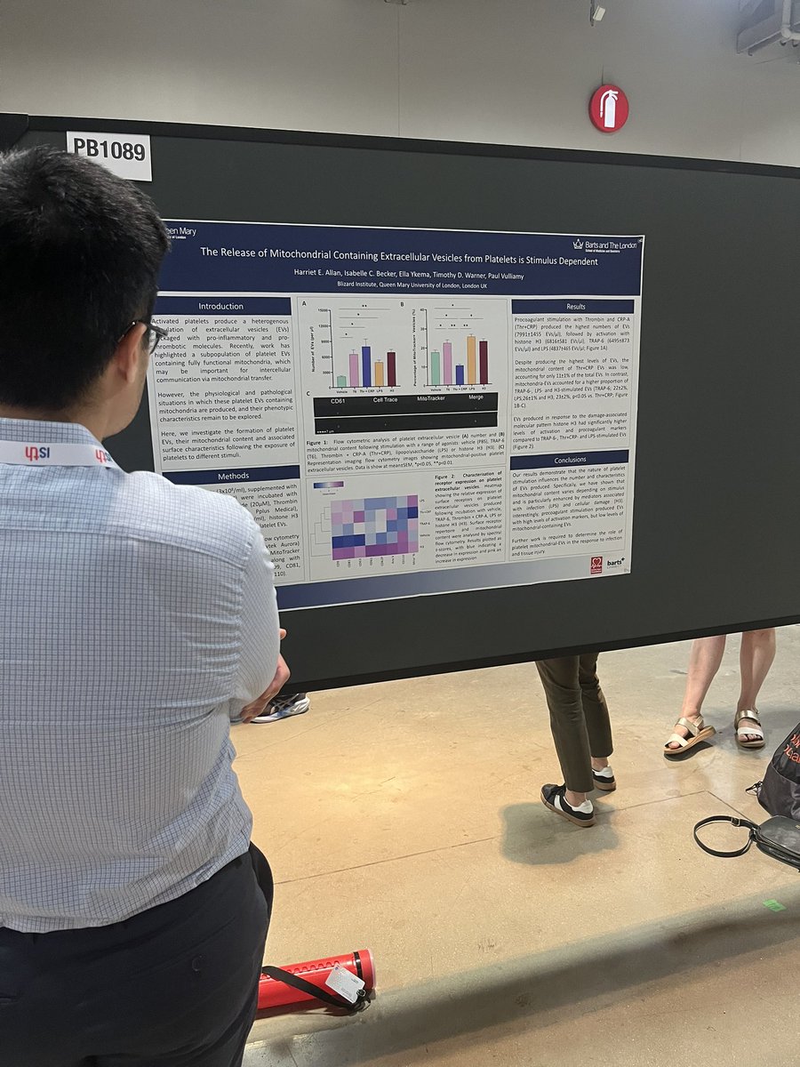 British Society for Haemostasis & Thrombosis (@britsochaemthro) on Twitter photo Dr Harriet Allen had a poster presentation on her research into mitochondrial containing EVs from platelets🧫📊
<a href="/harri_allan/">Harriet Allan</a> #ISTH2025 Dr Harriet Allen had a poster presentation on her research into mitochondrial containing EVs from platelets🧫📊
<a href="/harri_allan/">Harriet Allan</a> #ISTH2025