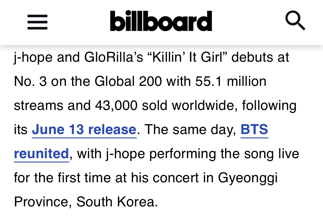 7BerryGloss's tweet image. Killin&apos; It Girl debuts with 55.1M streams and 43,000 sold worldwide in it’s first week