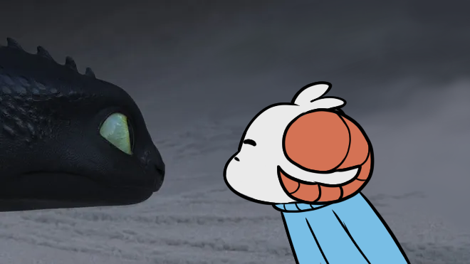rammie's tweet image. good morning toothless