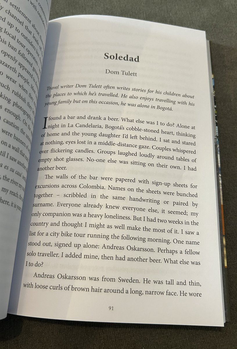 DomTulett's tweet photo. Attenborough, Palin, Morris, Roosevelt, Tulett. Solid 5-a-side travel writing team there. Lovely to see my work sharing the pages of this wonderful new anthology from @BradtGuides with some giants of the genre @TravWriters https://t.co/O0AUpE4IUH