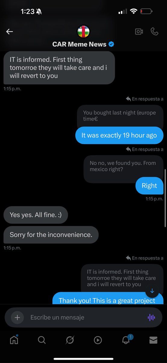 pato_ca_'s tweet photo. @CARMemecoinNews @ITWebAfrica @CARMemecoinNews is attending my issue within minutes of the tuits y published, this show a great dedication of the team, in crypto projects this is a great indicator of reliability for the investors, thank you very much @CARMemecoinNews https://t.co/y3VXngCuoy