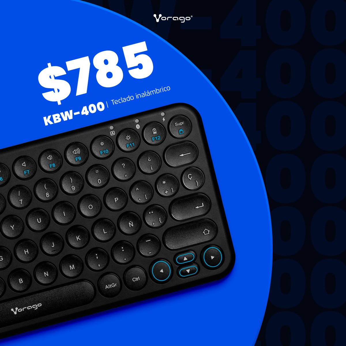 Voragolive's tweet photo. ⌨️ Libertad total para escribir donde quieras
Con el teclado inalámbrico Vorago KBW-400, la productividad y el estilo van de la mano:

🔷 Conexión Bluetooth multidispositivo: úsalo con tu laptop, tablet o smartphone

⚡ Wireless + Recargable: sin pilas, con puerto de carga Tipo C https://t.co/eO17qKrSbF