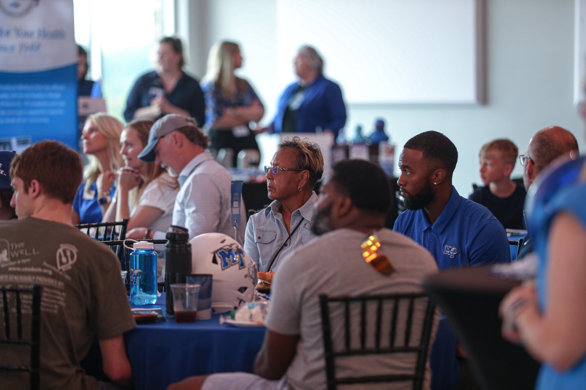 One stop down on the Blue Raider Blitz! We opened with a big crowd this afternoon in Murfreesboro. Next up, Nashville tomorrow night!

🚙 Details: goblueraiders.co/25BlueRaiderBl…
✅ RSVP: goblueraiders.co/25BlitzRSVP
🎟️ Nashville Event Tickets: goblueraiders.co/25NashvilleBli…

#BLUEnited