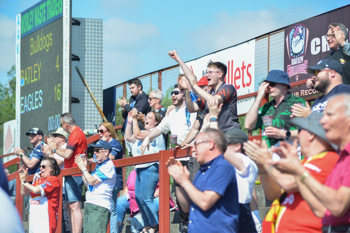 🛣️ A trip to Batley Bulldogs this Sunday awaits for the Eagles. 

🎟️ Secure your match tickets 👉 batleybulldogs.ticketco.events/uk/en/m/e/bull…

You can get into the ground for a reduced entry fee before 1pm 😃

#OneClub