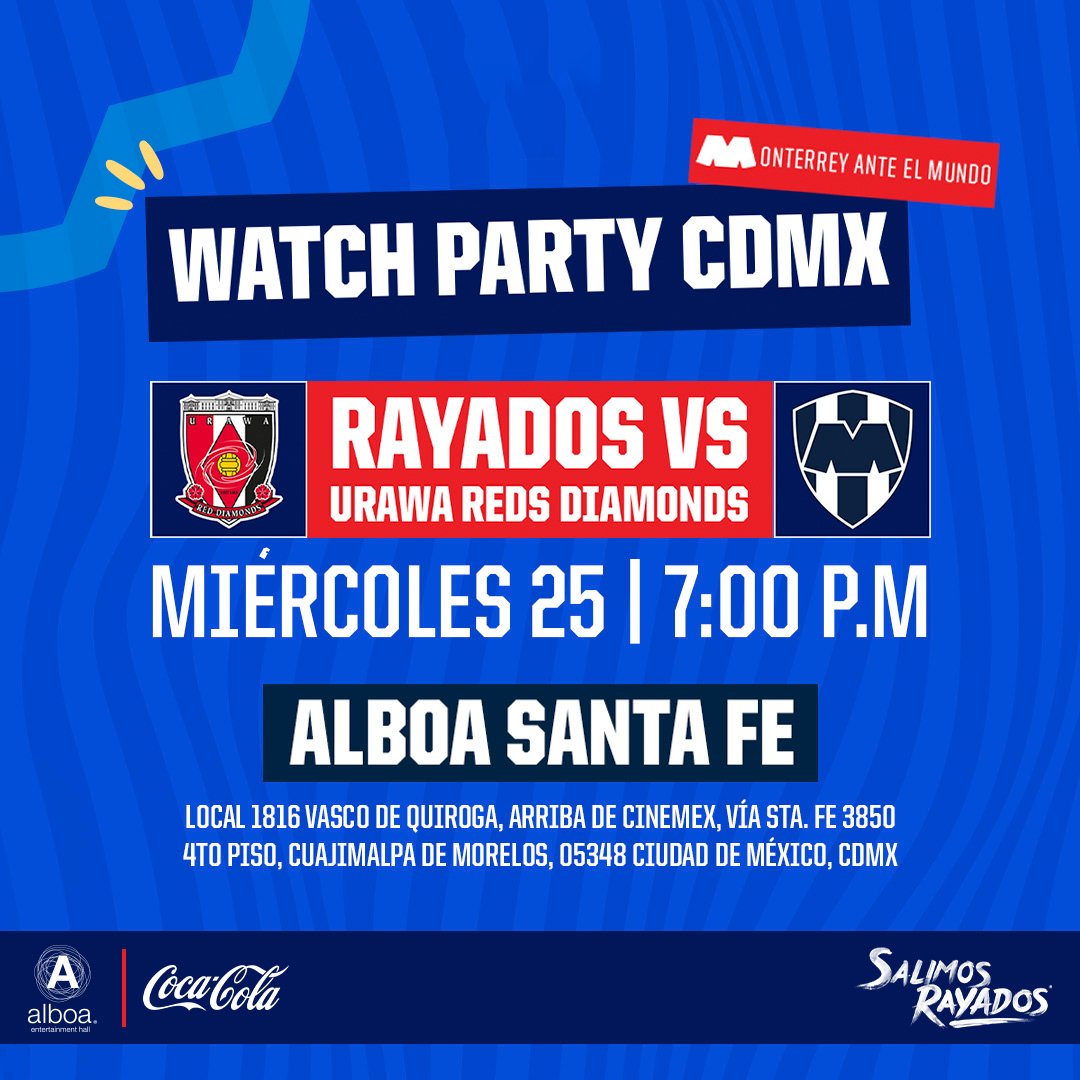 Rayados's tweet photo. ¡Rayados en CDMX! 🗣️ ¡Los esperamos este miércoles 25 para disfrutar juntos del partido @REDSOFFICIAL 🆚 La Pandilla!⚽📺

¡Nos vemos en @AlboaMX Santa Fe!💙🤍 #MonterreyAnteElMundo https://t.co/5FhsV0YLmT