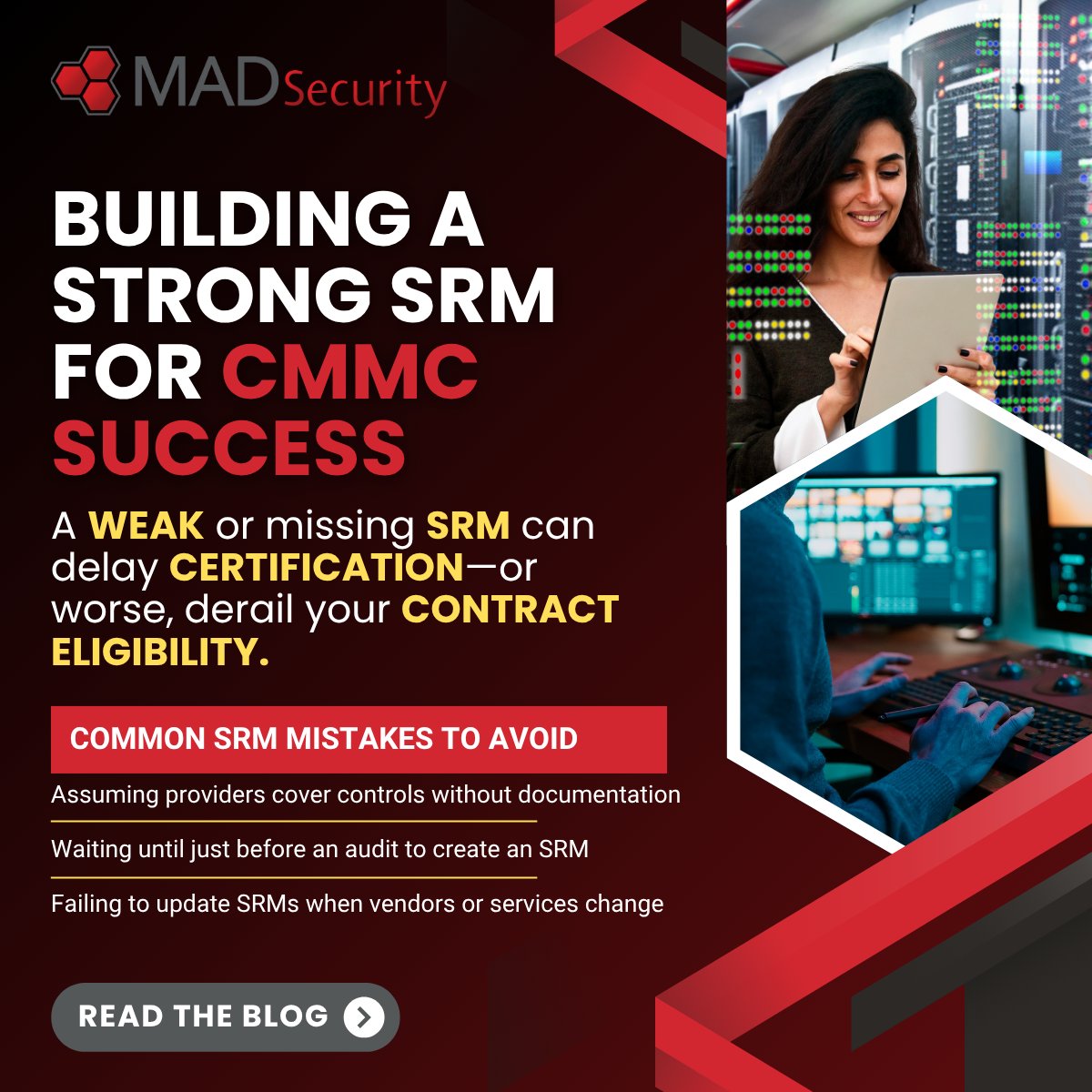 CMMC Compliance Starts with Defined Roles 

Are you sharing security responsibilities with providers but not documenting them? That’s a risk. 

Read More: hubs.la/Q03sbfdJ0