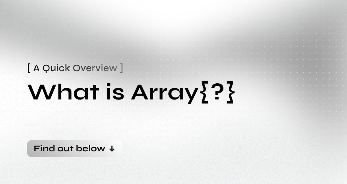 usearray's tweet image. 🧵 Meet ARRAY — the Intelligence Layer for Crypto Traders