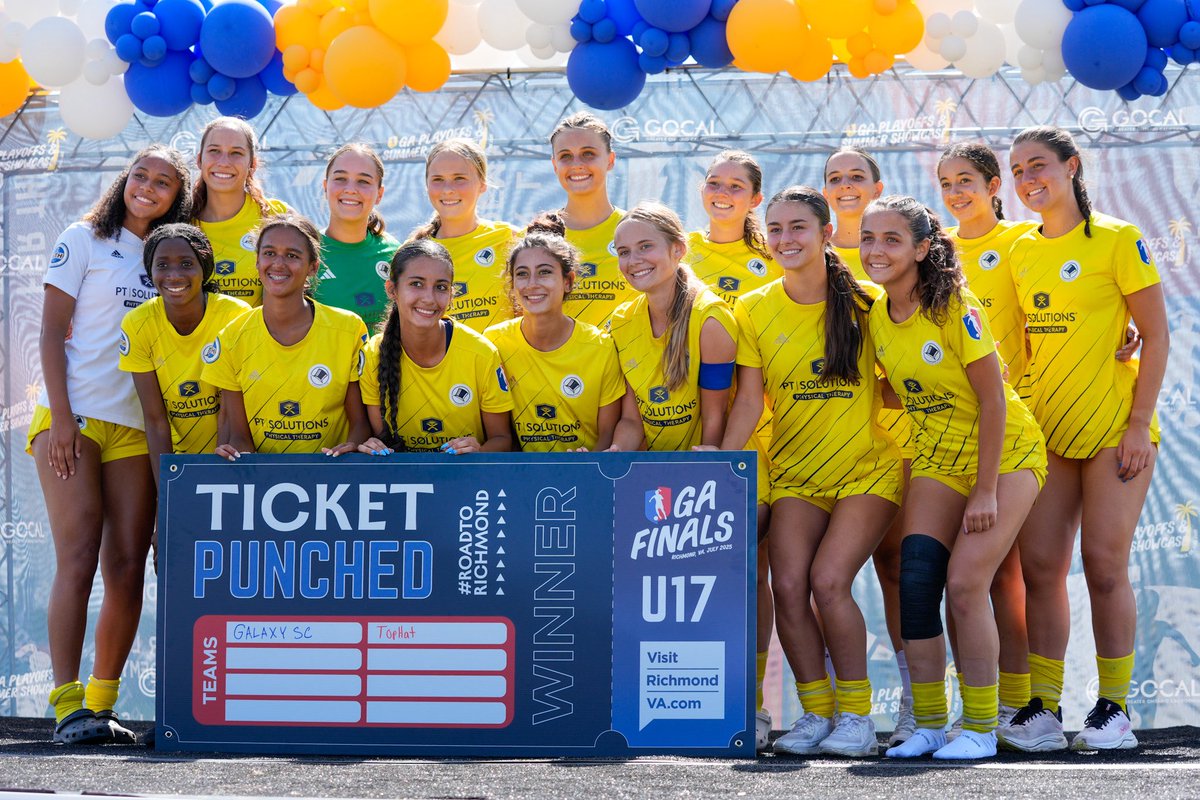 Tophat 08 Gold GA (@tophat08ga) on Twitter photo WE’RE HEADED TO THE GA FINALS 🔥🔥
4-0 win to punch our ticket 🎟️
Huge thanks to all the coaches who made the trip out! Next stop: Richmond,VA
Goals + Assists:
⚽️ <a href="/kass_soccer2026/">Kassey Dzenis</a>
⚽️ 🅰️ <a href="/Sydney_Snow08/">Sydney Snow</a>
⚽️ <a href="/silvanad_08/">Silvana Davila 🇨🇴</a>
⚽️ 🅰️ <a href="/mady_wright_/">Madilyn Wright</a>
🅰️ <a href="/CourtneyCang04/">Courtney Cangialosi (2026)</a>
<a href="/ImYouthSoccer/">ECNL/GA/Recruiting/College Soccer</a> WE’RE HEADED TO THE GA FINALS 🔥🔥
4-0 win to punch our ticket 🎟️
Huge thanks to all the coaches who made the trip out! Next stop: Richmond,VA
Goals + Assists:
⚽️ <a href="/kass_soccer2026/">Kassey Dzenis</a>
⚽️ 🅰️ <a href="/Sydney_Snow08/">Sydney Snow</a>
⚽️ <a href="/silvanad_08/">Silvana Davila 🇨🇴</a>
⚽️ 🅰️ <a href="/mady_wright_/">Madilyn Wright</a>
🅰️ <a href="/CourtneyCang04/">Courtney Cangialosi (2026)</a>
<a href="/ImYouthSoccer/">ECNL/GA/Recruiting/College Soccer</a>