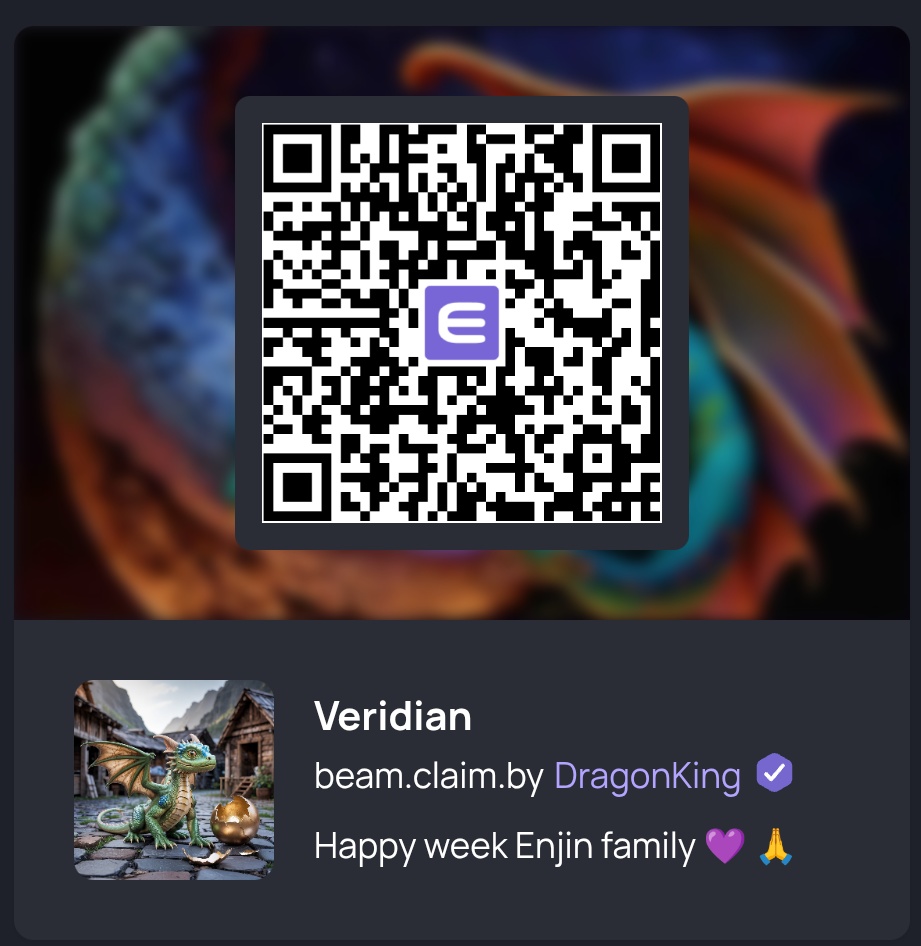 Alfo_nel's tweet photo. "Veridian" #DragonBrothers 🐉 #Enjin 💜
Qr #Beam #NFTCollectors #NFTFree 
https://t.co/Ge82klrDPs https://t.co/AmCZgDAA4j