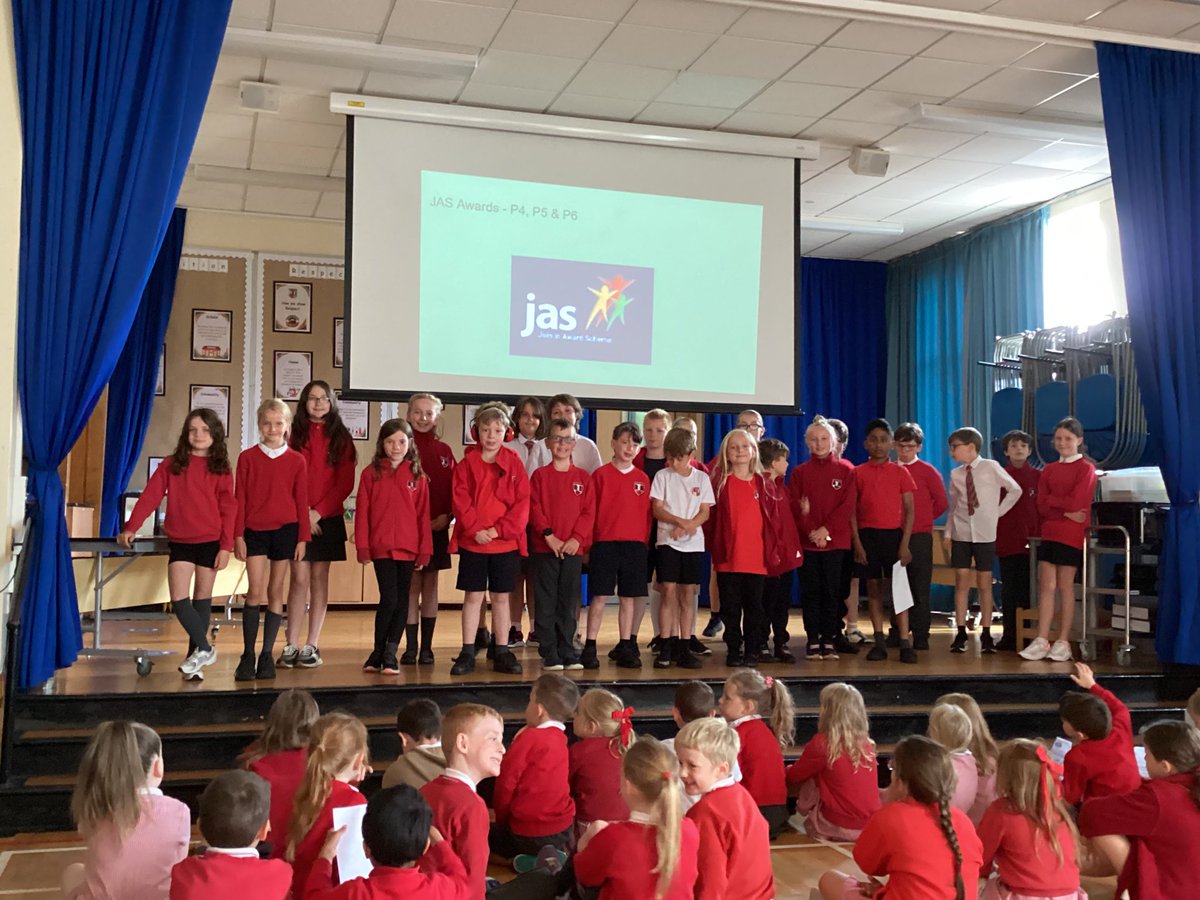 This year we introduced the JAS Award. The children in P4,P5 &amp;P6 have been working hard at clubs, practicing in their own time, playing their instruments and hiking.They earned green level &amp; received a badge and certificate. What a fantastic achievement 🌟#JASaward #Ambition