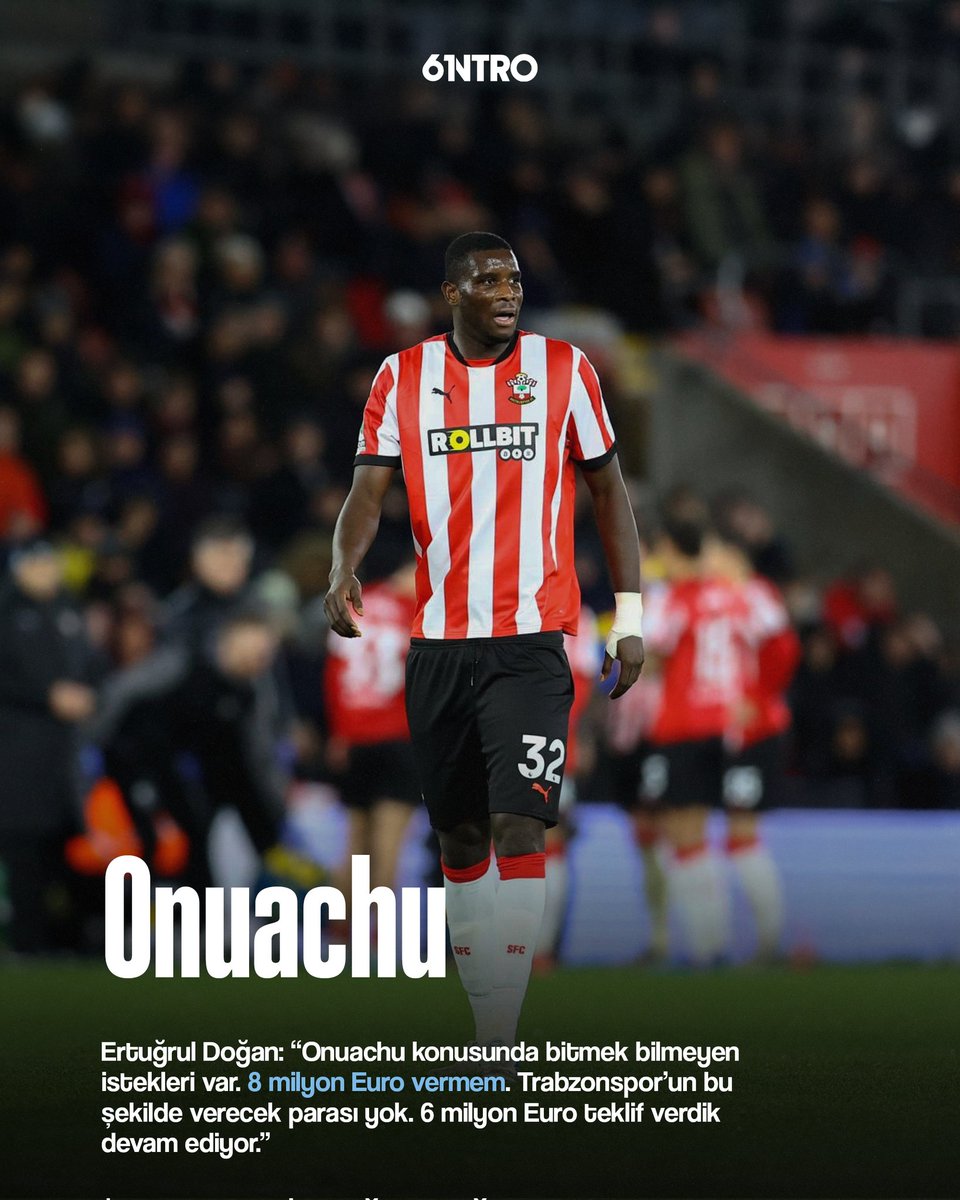 Ertuğrul Doğan: “Onuachu konusunda bitmek bilmeyen istekleri var. 8 milyon Euro vermem. Trabzonspor’un bu şekilde verecek parası yok. 6 milyon Euro teklif verdik devam ediyor.”